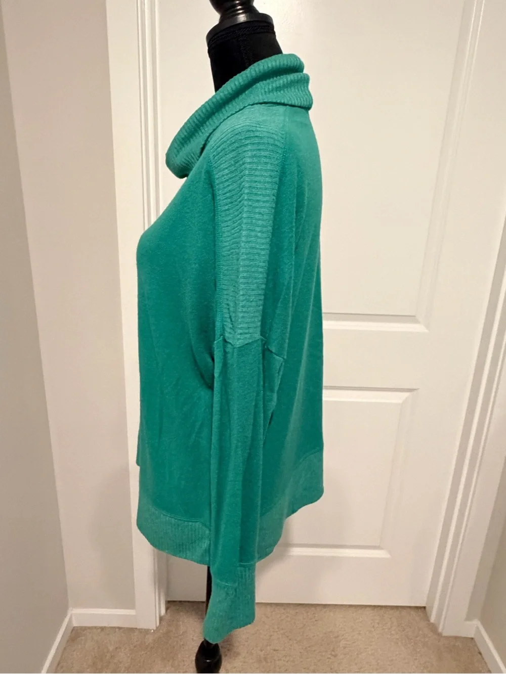 Simply Vera Vera Wang Teal Cowlneck Sweater
